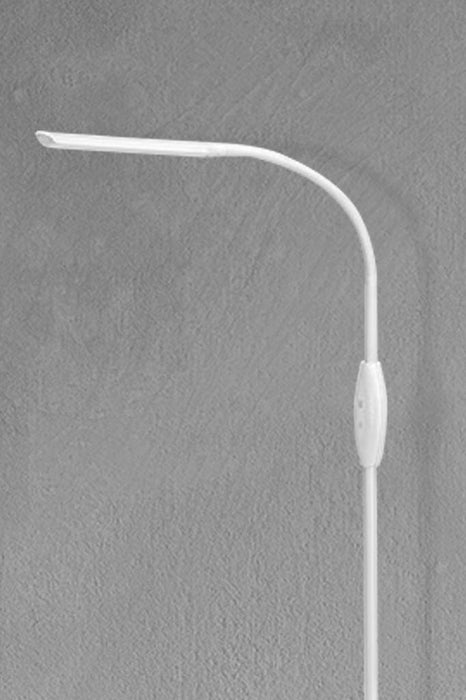 Close-up of floor lamp in white finish