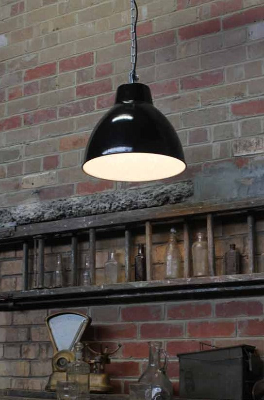 Industrial Black Barn Pendant Light - 1-Light Loft Fixture