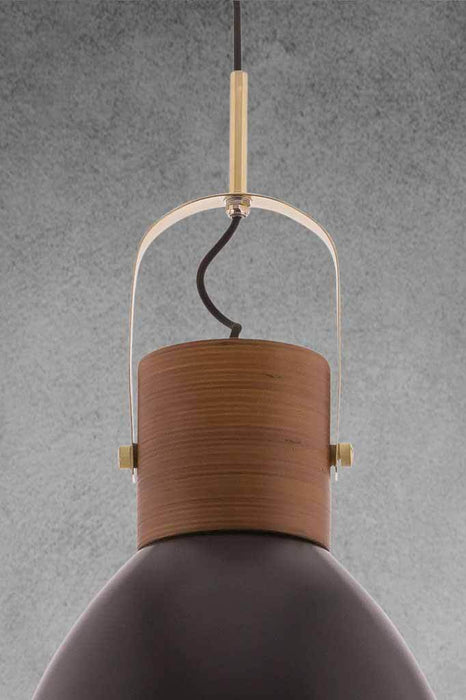 Helsinki pendant lamp in black with matching black fabric cord
