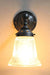 Holophane glass wall light. antique bronze wall sconce. buy vintage lighting Australia