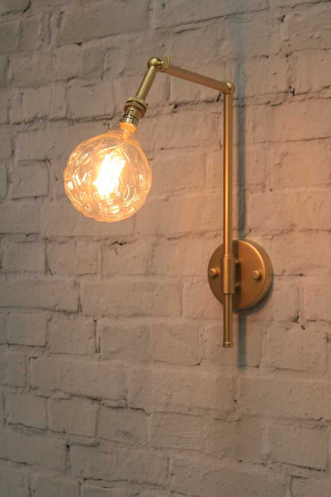 gold hook swivel wall light