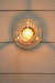 Huxley ceiling light in gold finish with small clear shade from below