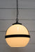 Huxley pendant with black chain and large open shade'