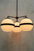 Huxley chandelier in black with large open shades