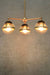 Huxley Glass Ball chandelier in gold finish with small clear shades