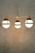 Huxley chandelier in gold with small opal shades