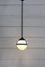 Huxley pendant small opal shade with black fixture