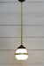 Huxley pendant small open shade with gold fixture