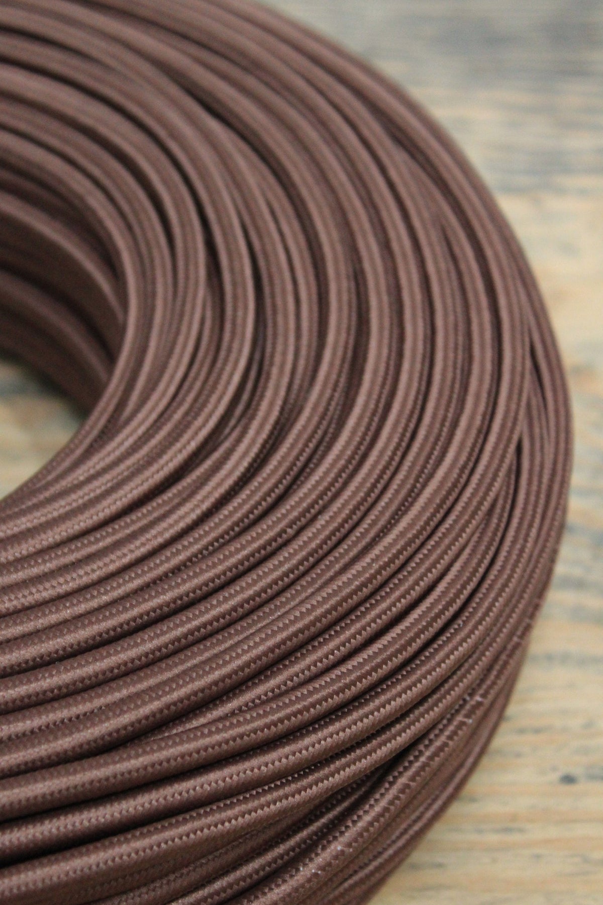 Dark Brown Braided Light Cord - 3 Core Insulated Cable — Fat Shack Vintage