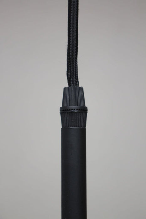 Pendant light fabric cord with metal rod