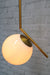 Gold/brass finish and glass ball shade