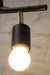 black lampholder with brass highlights