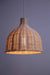 Small wicker pendant light with natural finish