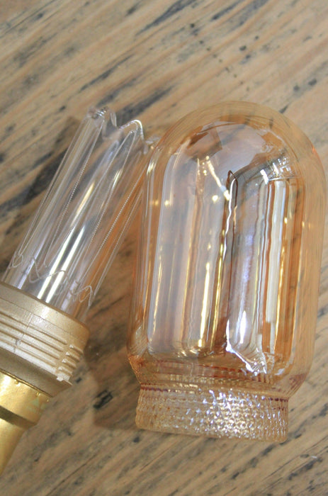 4W E27 Laser-cut Filament LED T45 Tube Amber 1800K Bulb Media 4 of 4