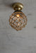 Small glass ball ceiling light with rope cover