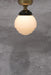 glass shade with gold batten holder