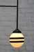 Hand Painted Glass Ball Junction Light A with 2 stripe ball shade