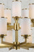 Industrial glam abercrombie chandelier with intricate brass detail