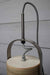 Industrial style brushed chrome metalware with fabric cord