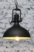 Industrial dome pendant light in matt black is a bold industiral light for home or commerical settings