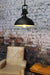 Industrial dome pendant light with tiltable shade and white inner