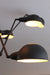 Industrial spider chandelier with matt black lamp shades