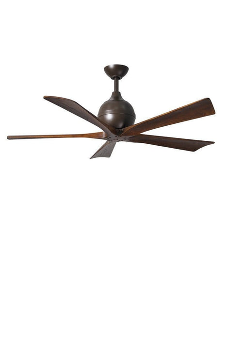 Irene 5 ceiling fan in textured bronze finish with five solid wood blades