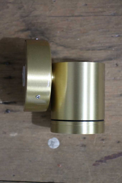 LED spotlight in polished brass