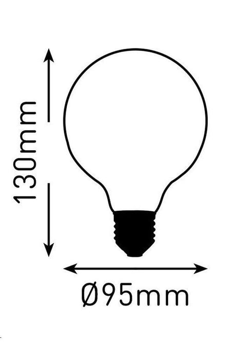 Led dimmable bulb 95mm round