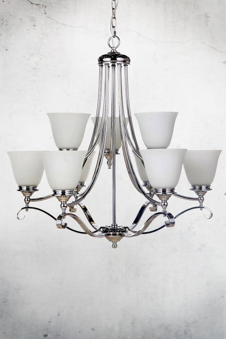 Large chrome chandelier