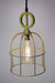 Large gold cage pendant with gold cord without disc