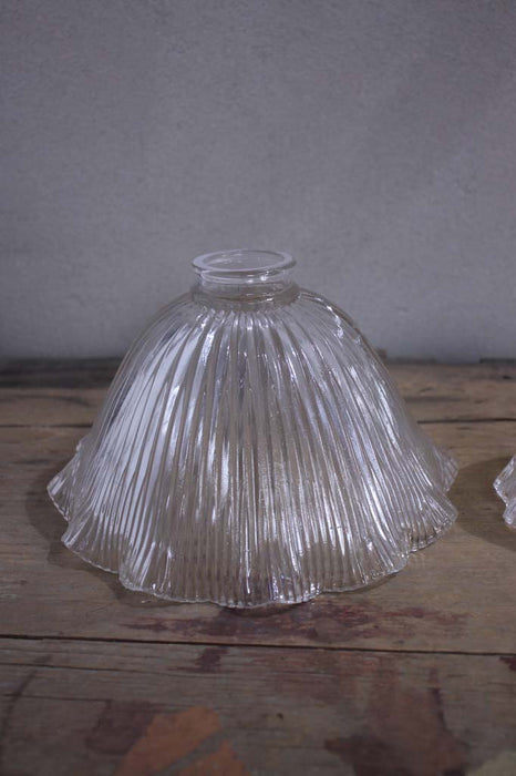Large frilled glass shade