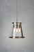 Three light lantern pendant light in satin nickel