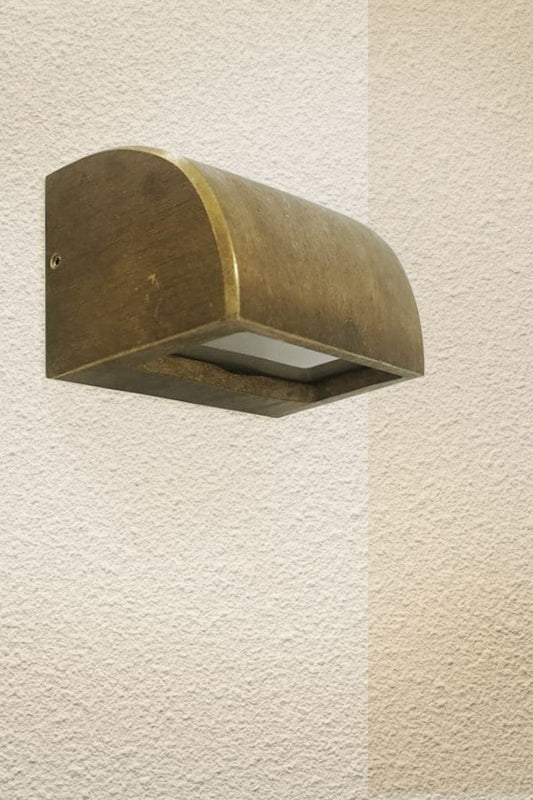 Large step light in light aged bronze finish