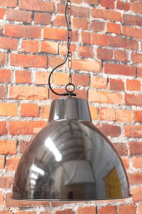 Loft Ceiling Light   XL with side entry cord and black chain for more of a subtle look in any kitchen or restaurant over a table. 