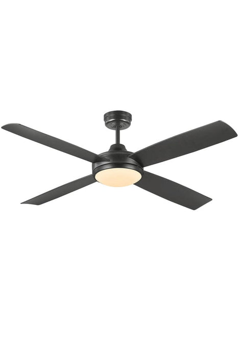 Ceiling fan in black with LED light
