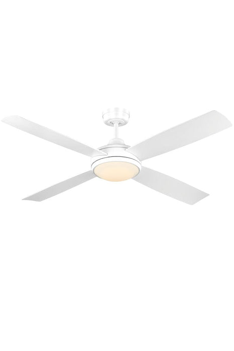 Ceiling fan in white with LED light