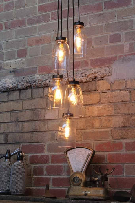 Mason jar lights industrial chandelier lighting