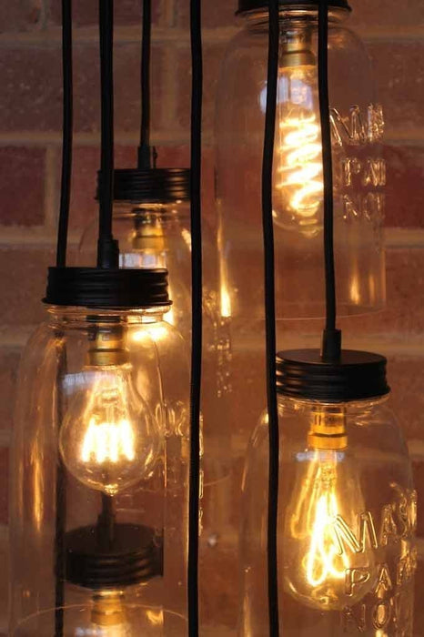 Mason jar lights with led light bulbs