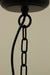 Matt black pendant chain. glass and black pendant lighting.  