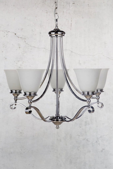 Medium chrome chandelier