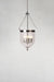 Medium float glass lamp pendant light with chrome finish