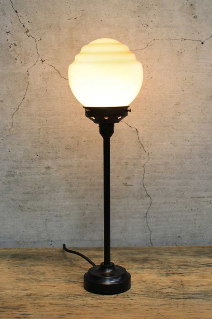 Miami Glass Schoolhouse Table Lamp — Fat Shack Vintage