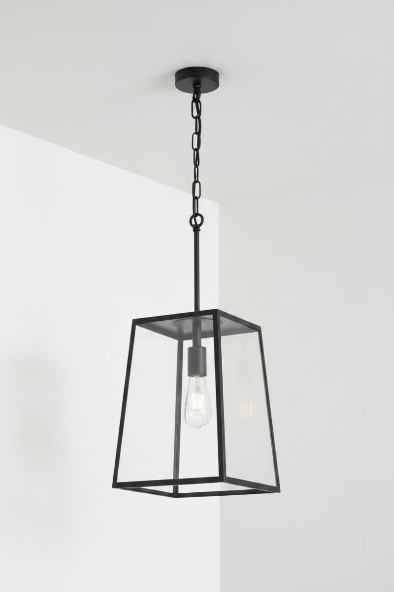 millport outdoor large black brass pendant light