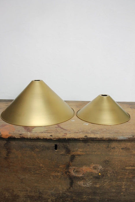 Bright brass shade in two sizes