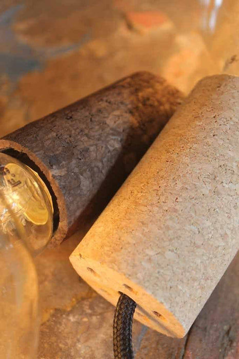 Nud cork lamp holder made of cork
