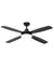 Black ceiling fan with ABS blades and LED