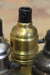 Old brass bayonet metal lampholder switched push bar
