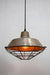 Round cord brass pendant light with cage guard
