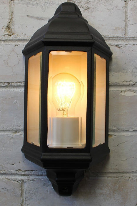 Old town wall light with filament bulb